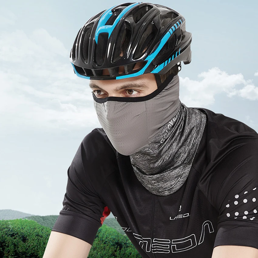 Lot 5 Cagoules Écharpe Solaires - Masque Cou Nu Pêche - Protection UV - Homme - Noir