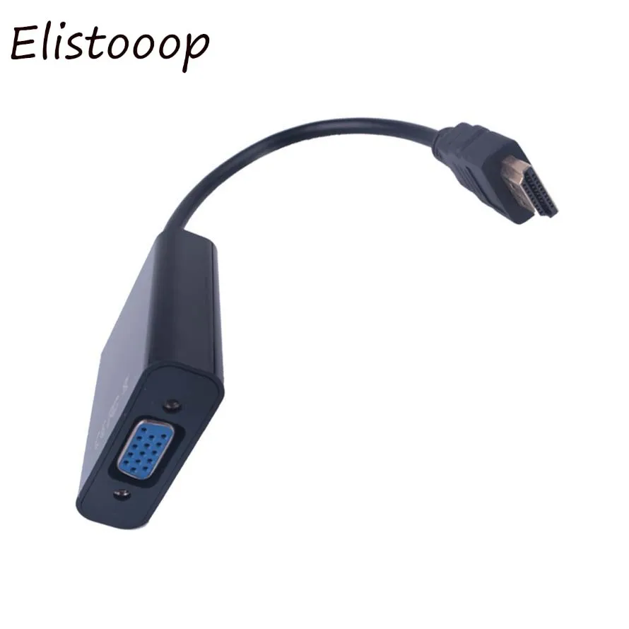 

Elistooop HDMI Male to VGA RGB Female HDMI to VGA Video Converter adapter HDMI Cable 1080P HDTV Monitor for PC