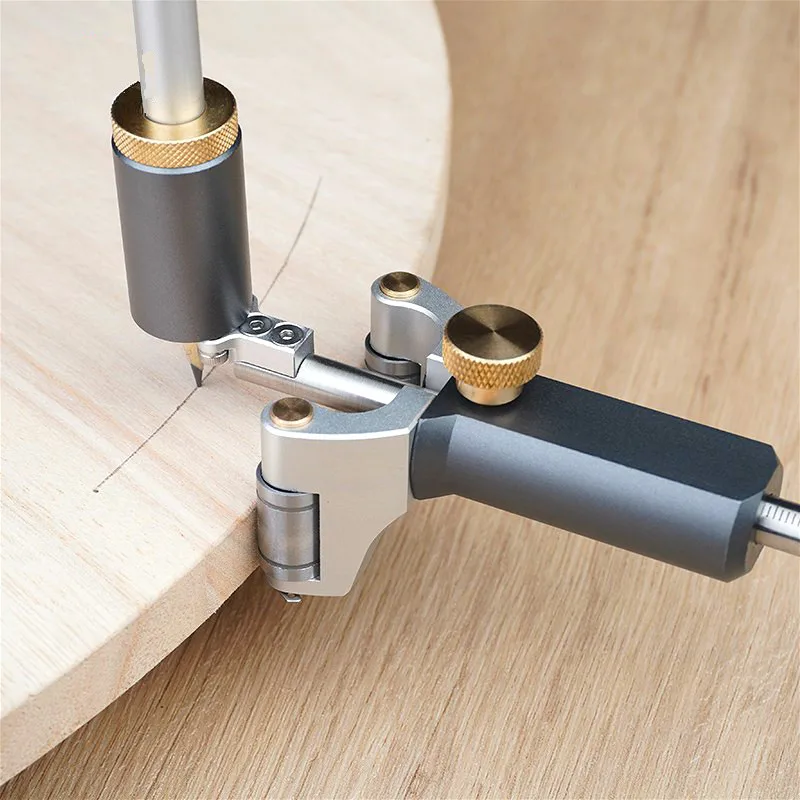 £20.59 Woodworking Marking Gauge Straight Arc Curve Line Scriber Fine Tuning Parallel