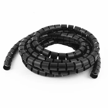 

2m 10mm Interior Dia. Black Spiral Sheath Cable Organizer Coverage