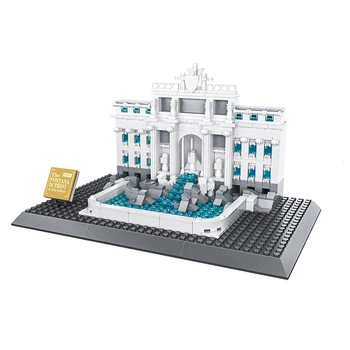 

WANGE 4212 Architecture Fontana di Trevi Building Blocks Sets City Bricks Classic Skyline Model Kids Gift Toys For Children