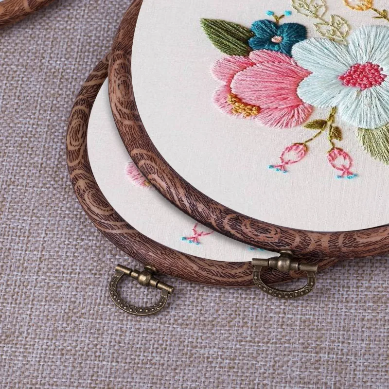 1pc Embroidery Hoop Photo Frame  Frame Craft For Art Craft Sewing Hang Decor Cross Stitch Hoop Ring Embroidery Circle Sewing Kit