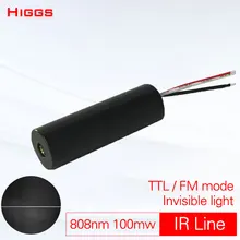 808nm 100mw ИК инфракрасный ttl частотная модуляция лазерная указка лазерный световой прицел локатор лазерная указка сканирование Робер радар 0-30kHZ DC 3-5V настраиваемый
