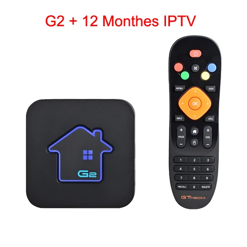 GTUI GTMEDIA G2 Android 7,1 Смарт ТВ контейнер под элемент питания 2G 16G Google S905W 4K 3D Ультра HD tv быстрее играть в игры, Wi-Fi, netflix IP ТВ M3U компьютерной приставки к телевизору - Цвет: add 1 year IPTV