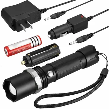 

New best selling 2019 products LED Flashlight 90000LM Rechargeable Hiking T6 Torch+18650 Batt+Charger support dropshipping