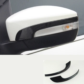 

ABS Black Carbon Fiber Rearview Mirror Anti-scratch Strip Cover Trim Car Styling Fit For Ford Escape Kuga 2013 2014 2015-2019
