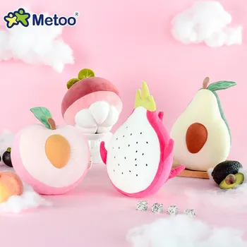 

candice guo cute plush toy lovely cartoon fruit peach pitaya mangosteen avocado soft cushion pillow birthday Christmas gift 1pc