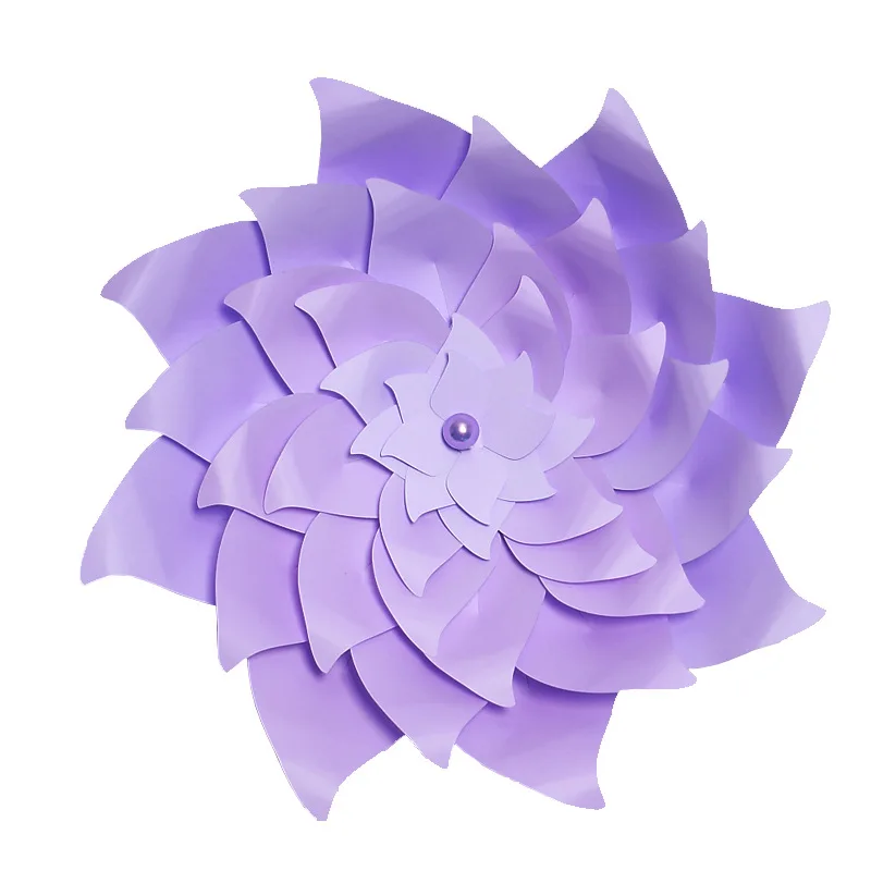 Diy полуфабрикаты гигантская искусственная бумага Цветок Блестящий Фон для фотосессии настенные украшения большие бумажные бутоны реквизит для фотосъемки - Цвет: purple Paper flowers