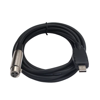 

10Ft USB Male to XLR Female o Cable Cord Adapter Converter for Microphone, Studio, Keyboard, Instrument Recording