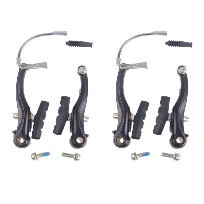 

2 Pairs Of Mountain Bike V Brake Parts Aluminum Brake Leather Bicycle Parts Y51D