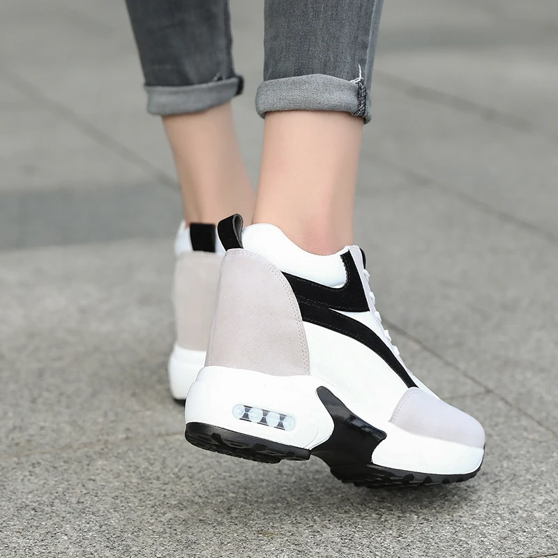 Мода для девочек, подъем высокий Повседневное обуви из искусственной кожи Спорт на открытом воздухе 9 S Женская обувь Tenis красовки аксессуары поставок