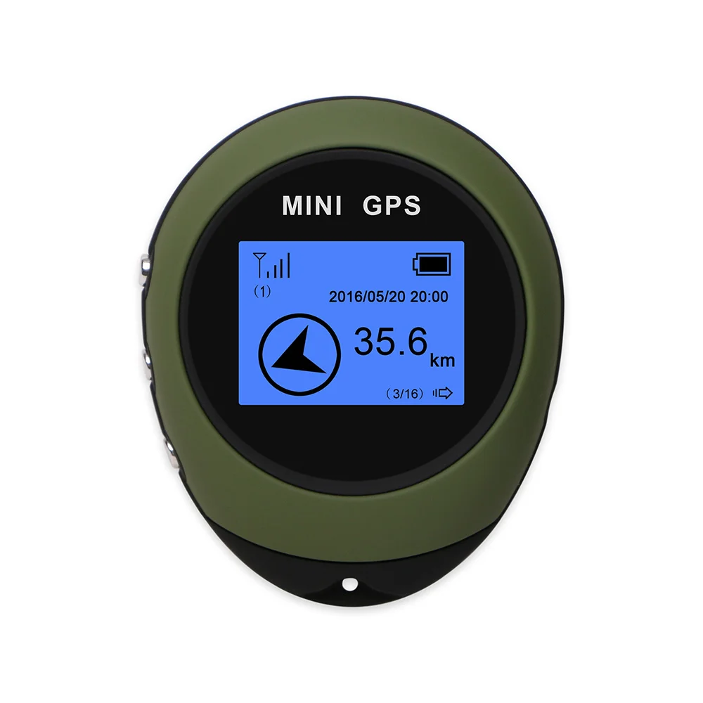 Army Green Prazata мини gps компасная цепочка ручной миниатюрный gps-навигатор USB Перезаряжаемый Компас для спорта на открытом воздухе путешествия Пешие прогулки PG03 - Цвет: Army Green