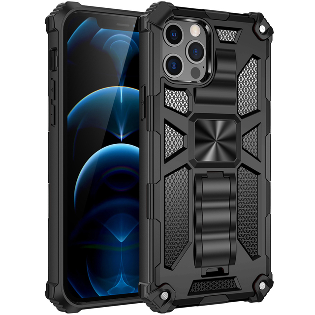 Case for iPhone 12 Pro Max 12 Mini 11 Pro Max XS Max XR 6S 7 8 Plus SE 2020 Armor Bracket Heavy Protection Phone Case Cover