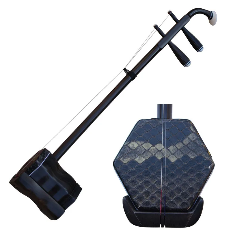 High Quality Black Rosewood erhu Handmade Chinese Music With Hard Case/Tuner/Bow/Rosin/Strings Folk Music Instrument
