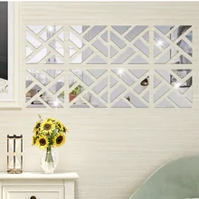 Экологически чистый кристалл фу diao галстук DIY 3D резное зеркало стикер зеркало с геометрическим рисунком стикер s украшение дома 1273-d