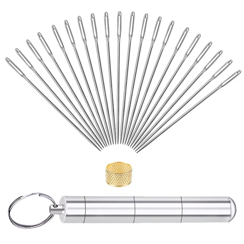 

Nonvor 21 PCS Sewing Needless Household Stainless Steel Darning Hand Sewing Needles Funiversal Embroidery Tool DIY Accessories