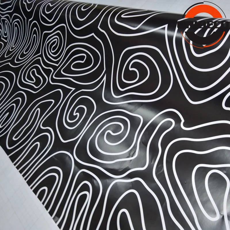 Annual ring black white camo vinyl car sticker 5