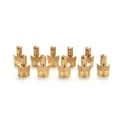 Bouchons de tige de Valve à tête fendue en métal chromé, 10 pièces, avec outils de démontage de noyau, pour moto et voiture 