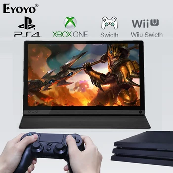 

Eyoyo EM15F Portable gaming monitor 15.6 LCD USB Type C Hdmi ips 1080p FHD display for PS4 Laptop Phone Xbox Switch Pc with Case