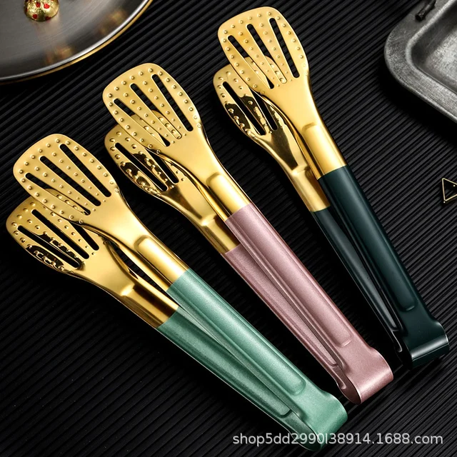 304 Nordic Rozsdamentes Acél Élelmiszer -Klip Kenyér Barbecue Steak Arany Ételek Színes Konyhai Klip - Image 3