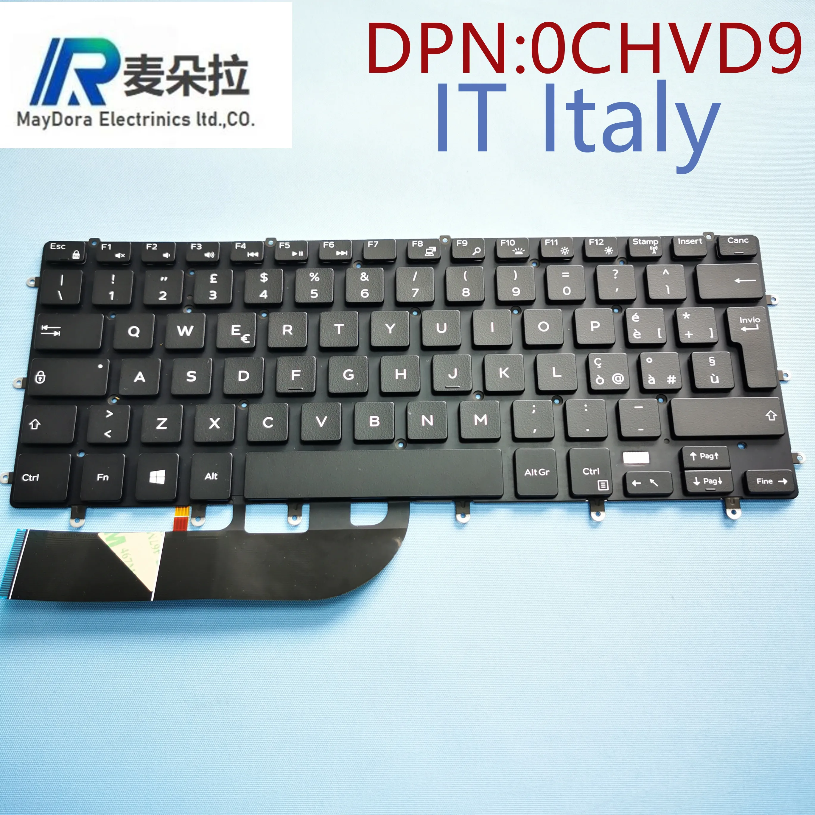 ITA Italy Backlight Keyboard for DELL XPS15 9550 9560 9570 PRECISION M5510 5520 5530 7558 laptop BLACK CHVD9 | Компьютеры и офис