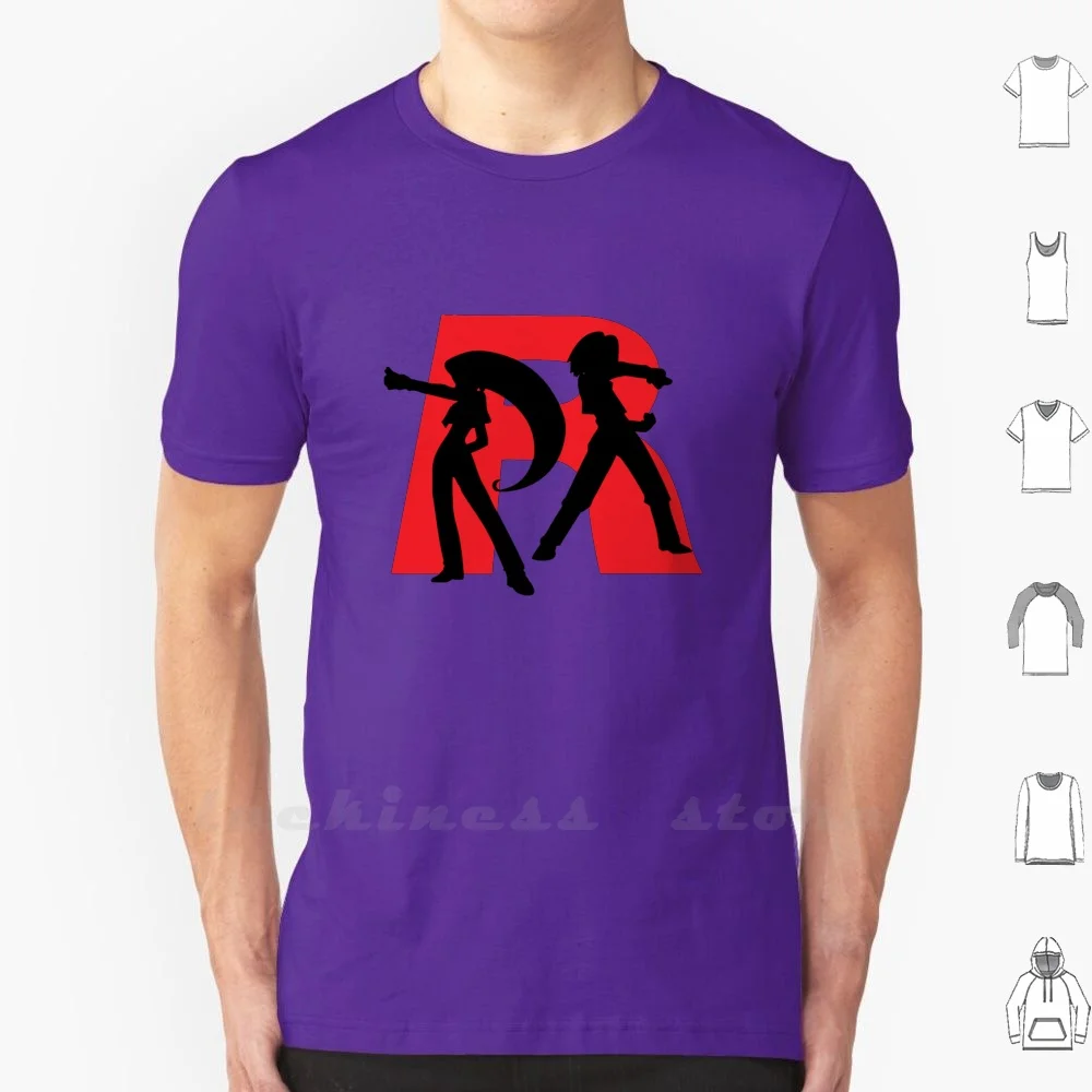 Team Rocket Line Art T Shirt Big Size 100% Cotton Team Rocket Pokeball Children Cartoon Gamer Game Gaming Geek Jesse James