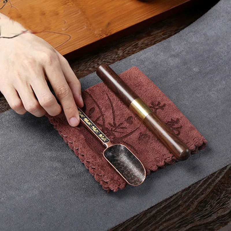 Retro Metal Tea Spoon Set, Stainless Steel Teaspoon, Chinese Kung Fu Tea Shovel, Tea Ceremony Accessories Tool