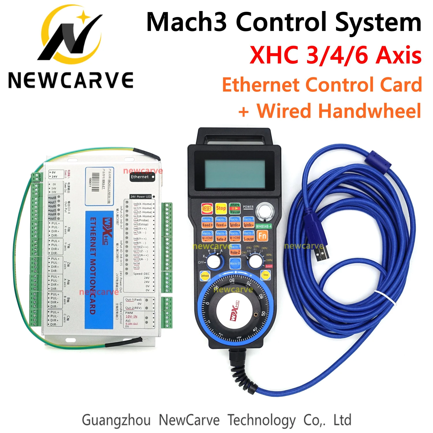 CNC Mach3 Handrad Controller LED Anzeige 4 Achsen Wired MPG Anhänger 