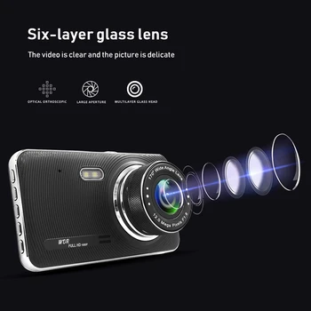 

4 Inch Ips Dual Camera Full Hd 1080P with Rearview Mirror Car Driving Recorder Dvr Automatic Recorder Night Version