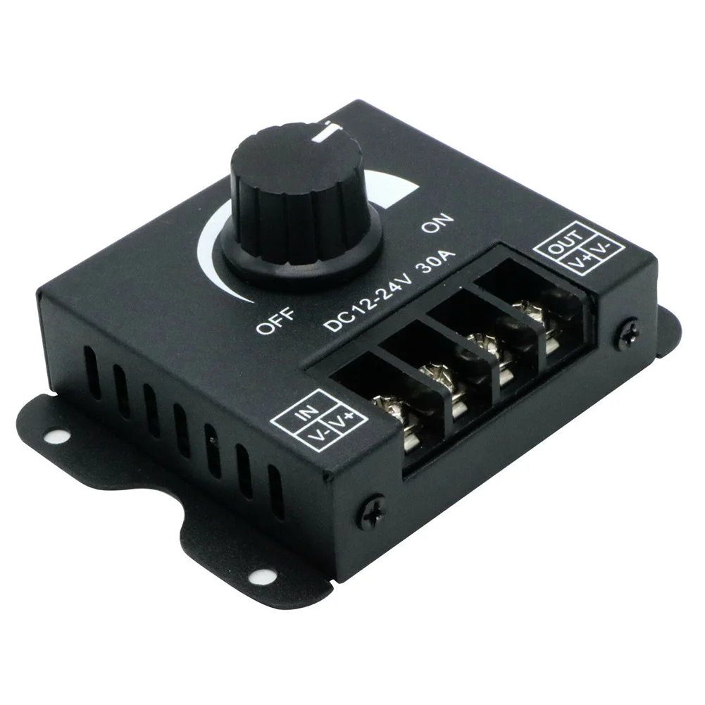 8A 30A DC 12V-24V Led Lighting Dimmer High Power Dimming Knob Switch for Led Lights Lamp Led Monochrome Controller Shock