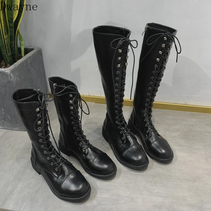 Новинка Осень-зима 2019 британские черные ботинки мартинсы на шнуровке женские
