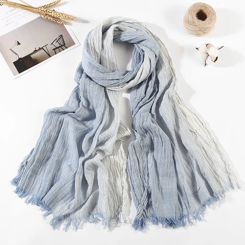 MODEL E blue Новинка, японский стиль унисекс, зимний шарф, хлопок и лен, одноцветные, длинные женские шарфы, шаль, модный мужской шарф - Цвет: MODEL E blue