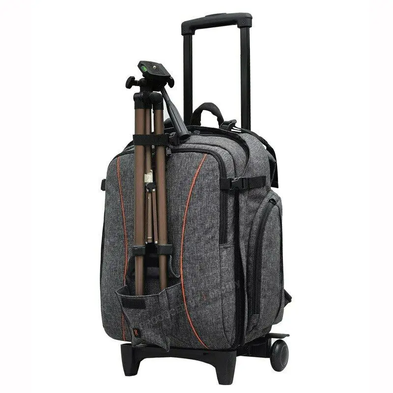 

DSLR Trolley Case Drawbar Backpack Camera Bag with wheel Draw-Bar Box for Canon Sony A7III A9