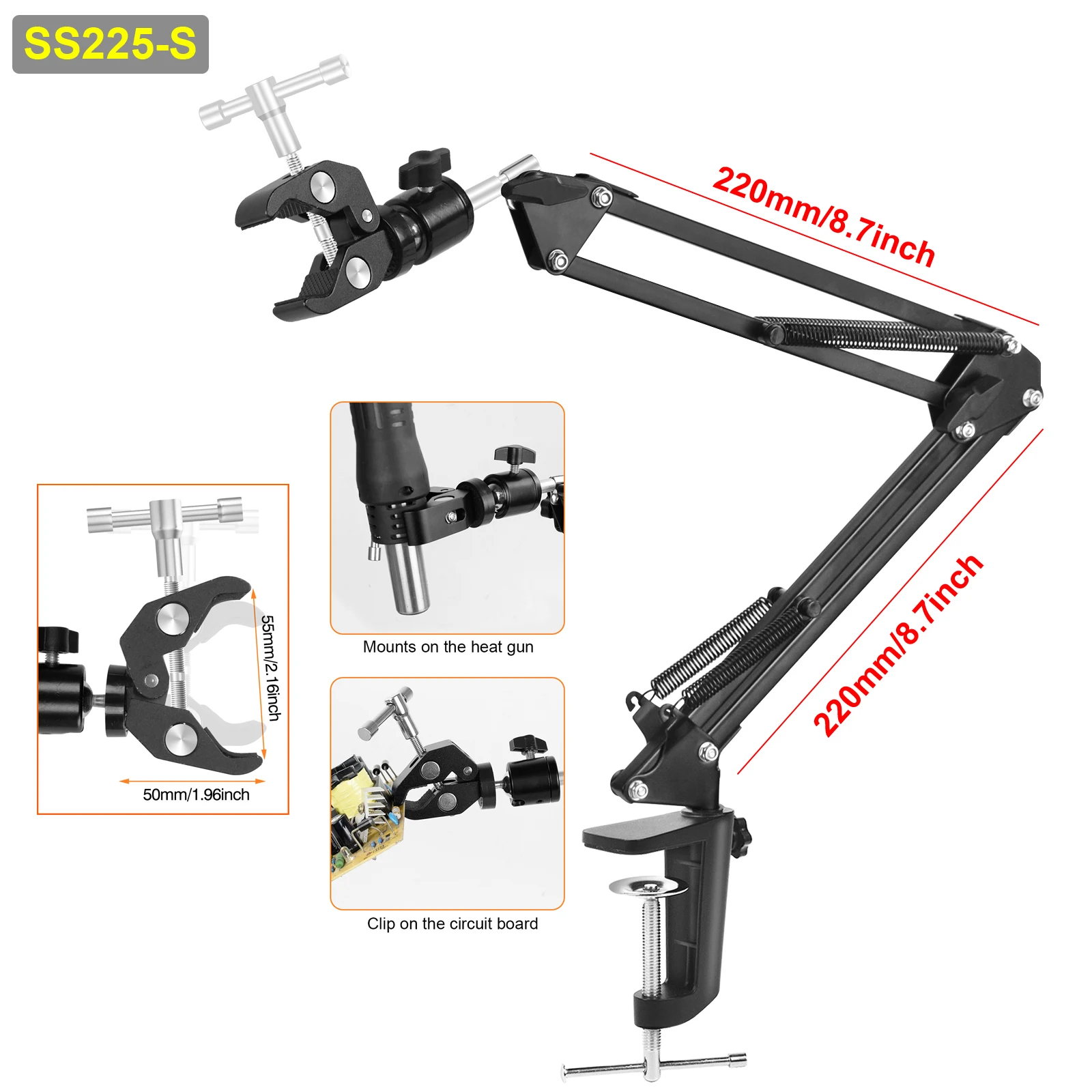 NEWACALOX Soldering Third Hand Adjustable Heat Gun Frame PCB Holder Welding Helping Hands Desoldering Assistant Repair Tool portable arc welder Welding Equipment