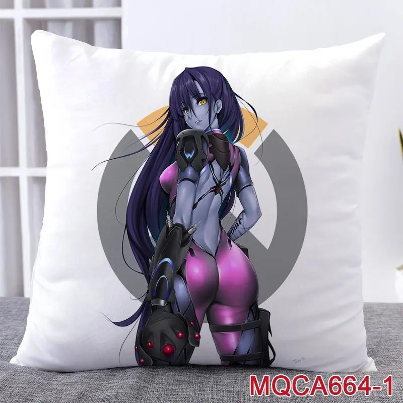 45X45 см аниме игра Overwatch наволочка OW dva Mercy Mei Hanzo Genji Reaper Dakimakura Чехол 3D двухсторонний принт наволочка - Цвет: 15