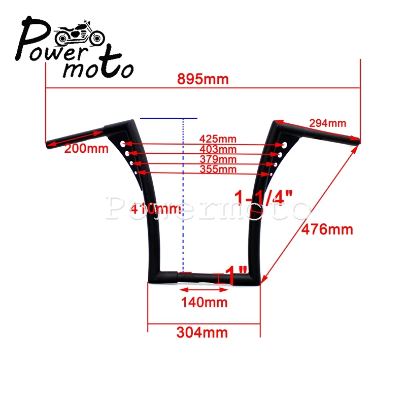 Черный мотоцикл 16 &quotRise 1 1/4&quot APE вешалка руль для Harley Fat Bob Dyna Street Cafe Racer Scrambler|Руль