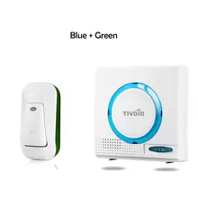 2 цвета беспроводной аккумулятор дверной звонок набор дистанционного дверной звонок Кнопка с приемником светодиодный индикатор F9508