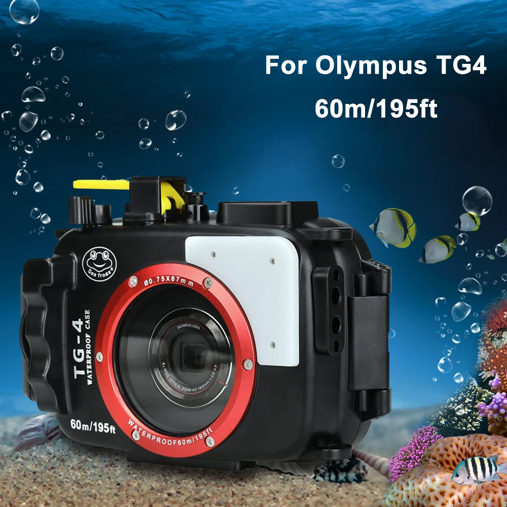 Seafrogs для Olympus TG4 камера Дайвинг водонепроницаемый корпус 60 м/195фт чехол для камеры подводный защитный корпус