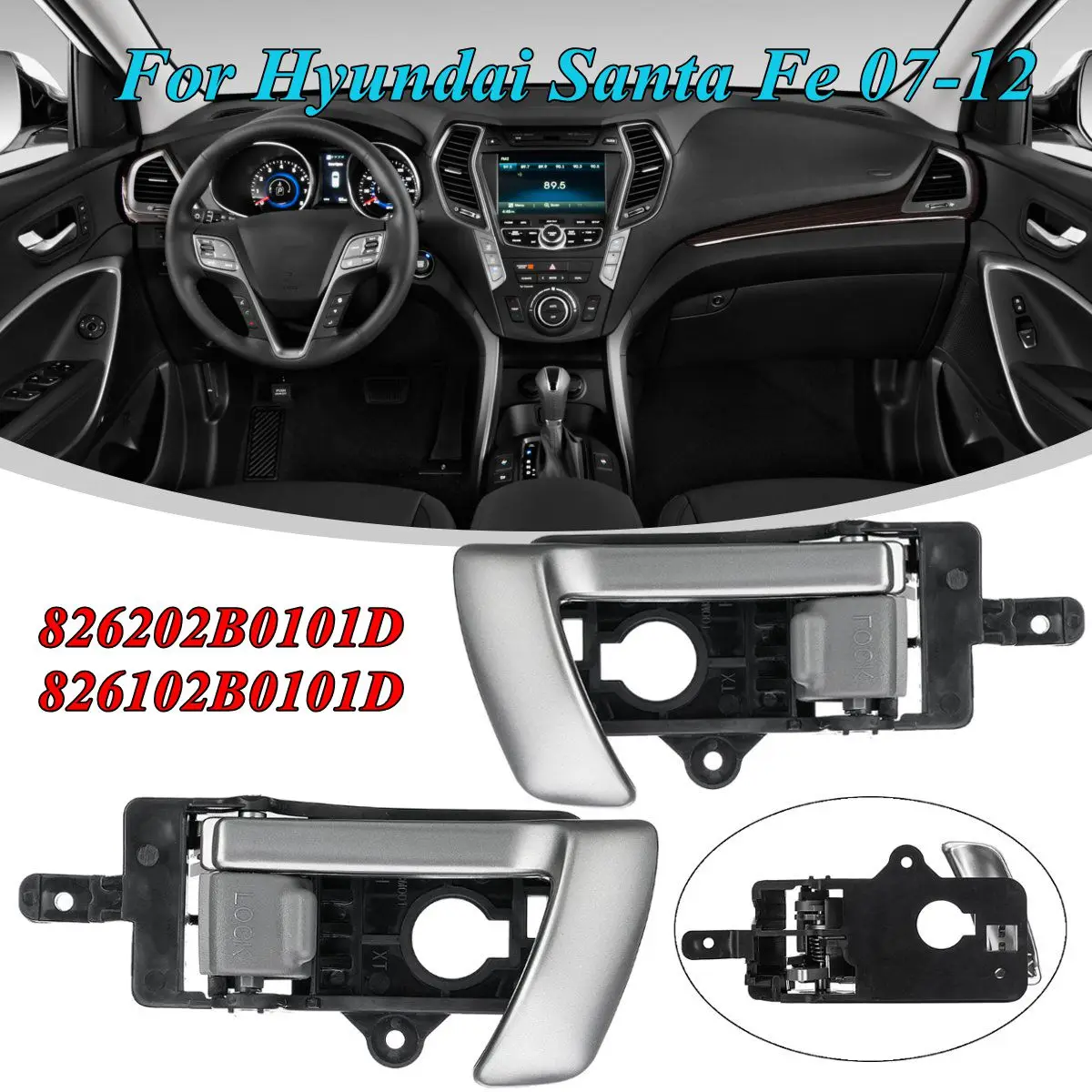 Сменная боковая внутренняя дверная ручка для Hyundai Santa Fe 2007 2008 2009 2010 2011 826202B0101D 1