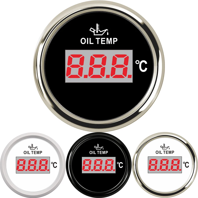 

52mm racing auto Digital Oil Temp Gauges Waterproof Oil Temperature Meters 50~150 Degree 9~32 V fit Car Boat yacht motorcycle