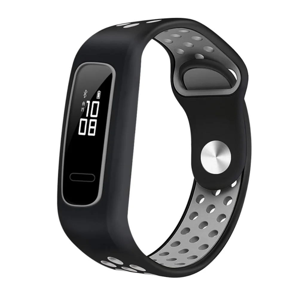 Black gray Для huawei Band 4e баскетбольный эльф ремешок силиконовый спортивный браслет для Honor Band 4 браслет для бега для huawei 3E AW70 Smart Band - Цвет: Black gray