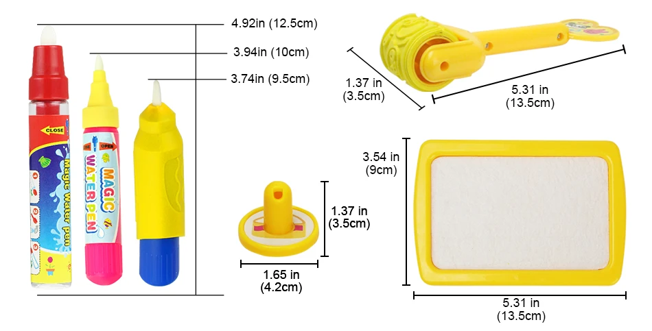 120*90 см забавная Волшебная Водная раскраска, коврик для рисования с 4 волшебными ручками, доска для рисования для детей, игрушки, подарок на день рождения