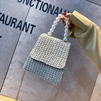 

New Chain Female Bag Fairy Small Bag Straw Bag Fashion Slung Bag Ins Small C1W2