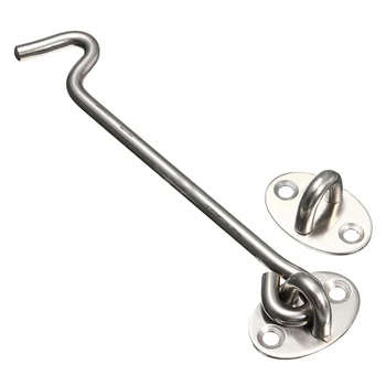 

Promotion! Stainless Steel Cabin Hook And Eye Latch Lock Shed Gate Door Catch Silent Holder