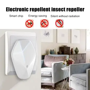 

Mosquito Dispeller Oval Insect Effective Ultrasonic Electronic Pests Mouse Expeller Multi-Functional Repeller Cockroach