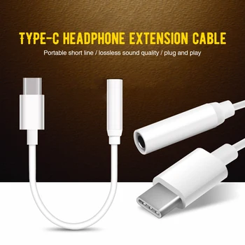 

Type-C to 3.5mm Headphone jack Adapter USB C Cable Type C Aux Audio For Xiaomi Mi 9 8 For Huawei Honor 20 USBC Converter Cable