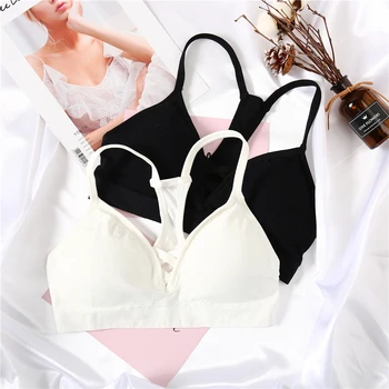 

2019 Comfort Bra Sexy Lingerie Simple Style Wire Free Underwear Women Sexy Bras Seamless Bralette