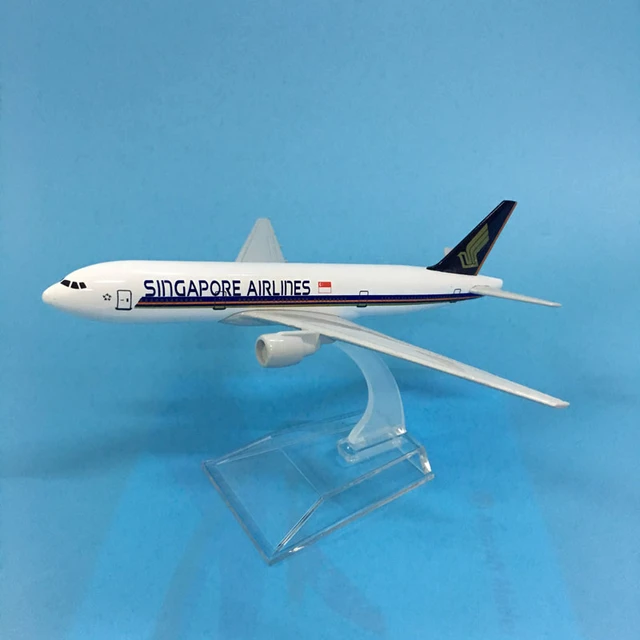 シンガポール航空模型飛行機,16cm,金属合金,ダイキャスト,1: 777,ボーイング400,子供のおもちゃ