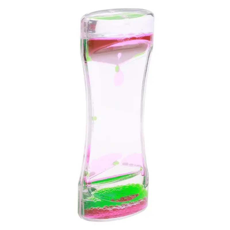 Liquid Motion Visual Slim liquid Oil Acrylic Hourglass Timer Mix Illusion Time Clock Ornament Desk Mix Hourglass Count Down Tim