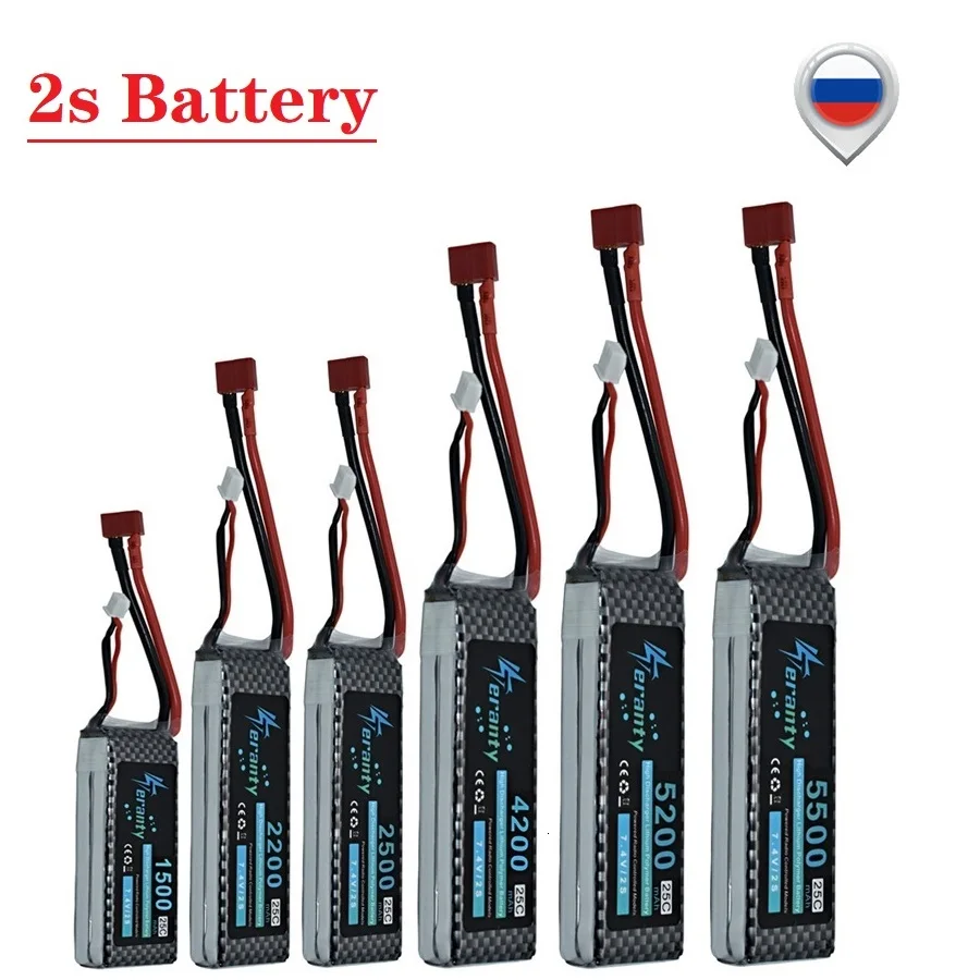 2S 7,4 V 4200mAh 5200mAh LiPo батарея для RC дронов самолетов вертолетов автомобилей лодок роботов 7,4 V Lipo батарея с T/XT60/TRX/JST